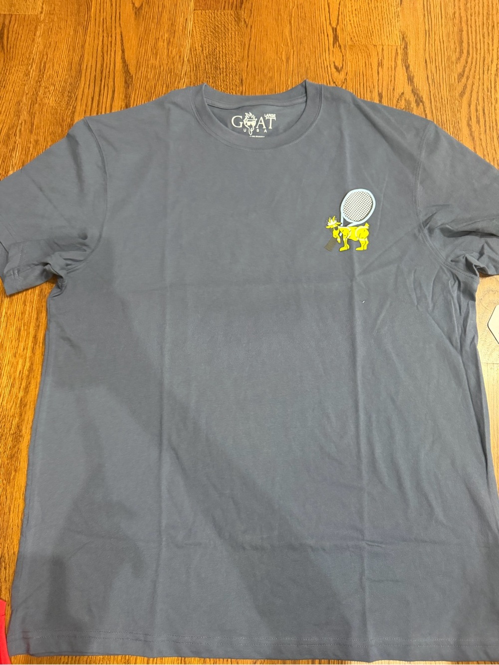 Men's Goat USA Navy T-Shirt with Yellow Goat & Tennis Graphic